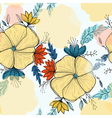 seamless pattern background with abstract doodle vector image