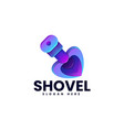logo shovel gradient colorful style vector image