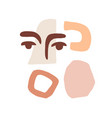 modern abstract composition with human face vector image