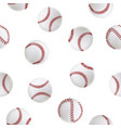 realistic detailed 3d baseball leather ball vector image