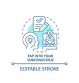 tap into your subconscious turquoise concept icon vector image vector image