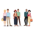 couple of adults people man and woman detailed vector image vector image