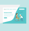 rehabilitation landing page physiotherapy vector image