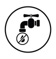 water faucet with dropping icon vector image