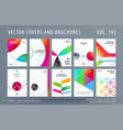 design set colourful abstract templates vector image