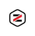 initial z hexagon logo template vector image vector image
