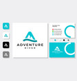 mountain sea logo vector image