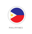philippines circle flag template design vector image