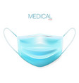 realistic protective medical face mask front view vector image