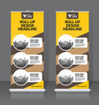 roll up banner vertical design template vector image
