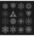 sacred geometry design elements alchemy vector image vector image