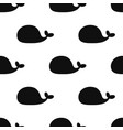 whale seamless pattern black white vector image vector image