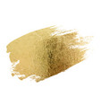 gold paint smear stroke stain set abstract vector image