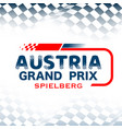 austria grand prix checkered background vector image vector image