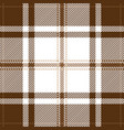 brown and white tartan plaid seamless pattern vector image