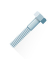 flat metal bolt icon vector image vector image