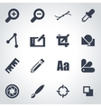 black graphic design icon set vector image