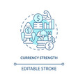 currency strength turquoise concept icon vector image vector image