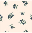 seamless pattern with ripe black olives vector image
