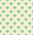 seamless polka dot yellow pattern with green heart vector image