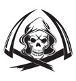 tattoo design of a grim reaper with scythe vector image