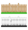 wooden fence set vector image