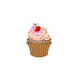 cupcake delicious logo vector image