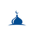 dome mosque icon silhouette logo design template vector image vector image