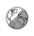 isolate globe world vector image