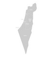 israel political map of administrative divisions vector image vector image
