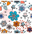 seamless pattern with abstract flowers creative vector image