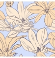 vintage magnolia seamless pattern vector image vector image
