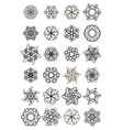 mega set of doodle design star shapes elegant vector image