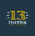 motor club badge with shabby texture vector image vector image