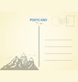 postcard with the image of mountains vector image