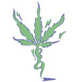joint spliff with smoke that creates vector image vector image
