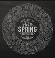 line art hand drawn set spring cartoon vector image vector image