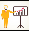 men present business growth graph concept vector image