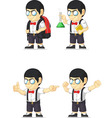nerd boy customizable mascot 9 vector image vector image