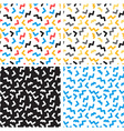 abstract seamless patterns in trendy pop art vector image