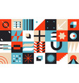 bauhaus geometric brutalism elements modern basic vector image