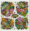 set spring combinations objects and elements vector image vector image