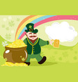 leprechaun for st patrick vector image