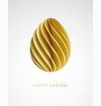 modern trendy abstract origami paper easter egg vector image