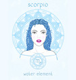 scorpio zodiac sign vector image vector image