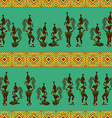 seamless pattern of african girls vector image vector image