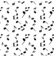 soaring musical notes seamless pattern vector image