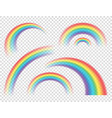 abstract realistic colorful rainbow on transparent vector image