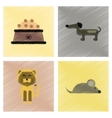 assembly flat shading style icons pets vector image vector image