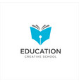 Knowledge Book Pen Education Logo Royalty Free Vector Image